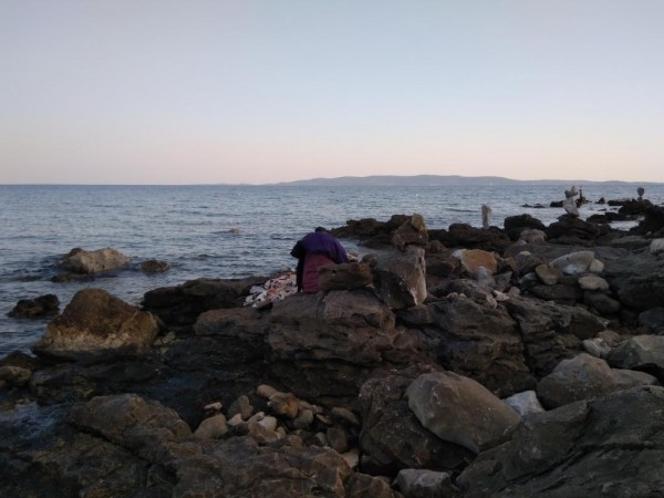 La punta a sud-est del campeggio, sullo sfondo Lussino