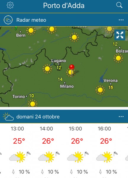 Previsioni per il 24 ottobre...